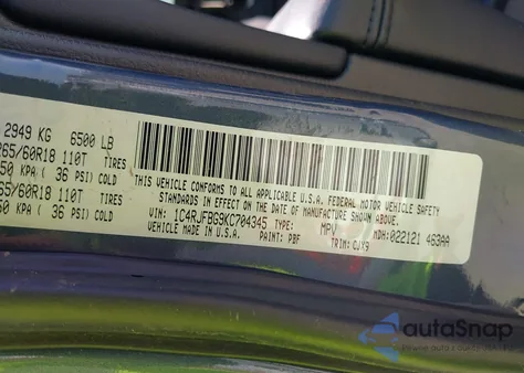 2019 Jeep Grand Cherokee Limited 4X4 from USA, damaged, VIN 1C4RJFBG9KC704345